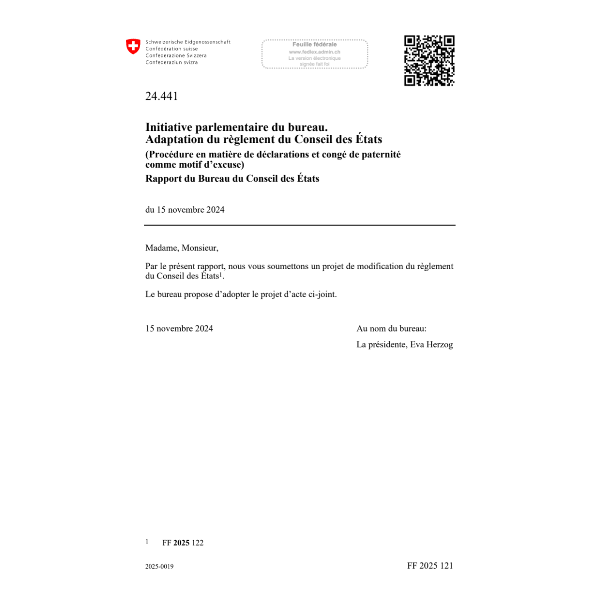 Init.parl. Congé de paternité 24.441