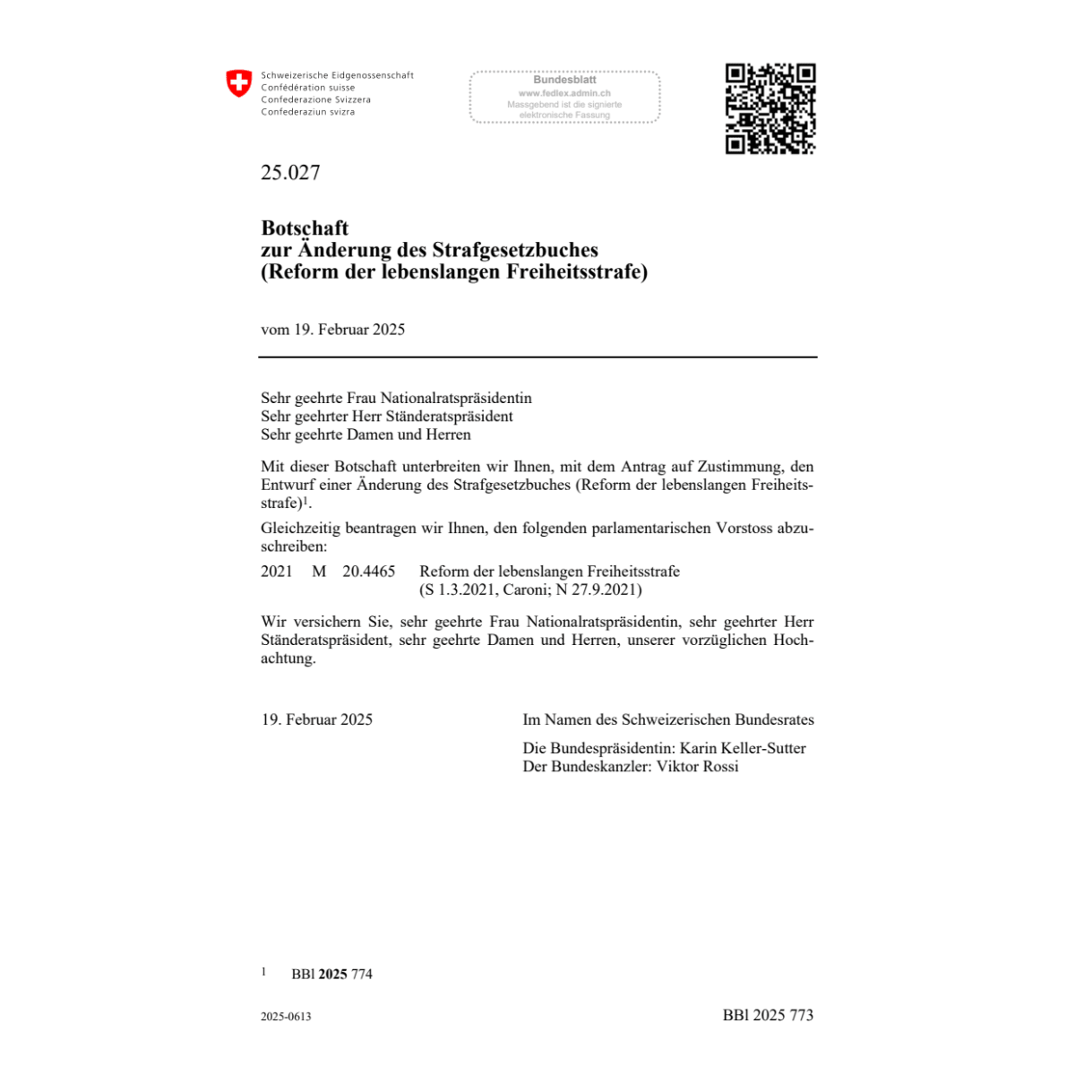 Bo Änd Strafgesetzbuches Freiheitsstrafe