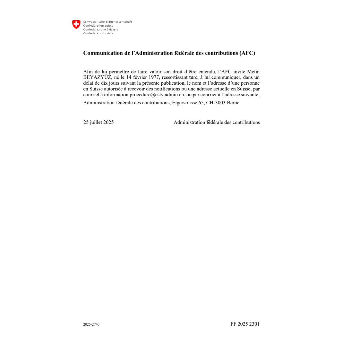 FF 2025 Nr. 142 | 2025