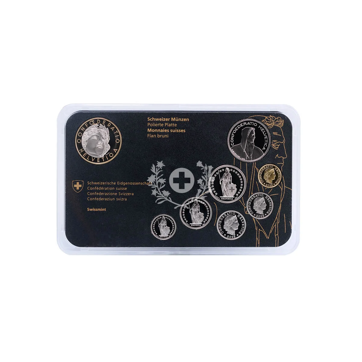 Münzsatz 2025, polierte Platte