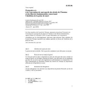 Prot. 6 de la Conv. droits de l'homme