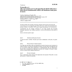 Prot. n. 6 conv. diritti dell'uomo