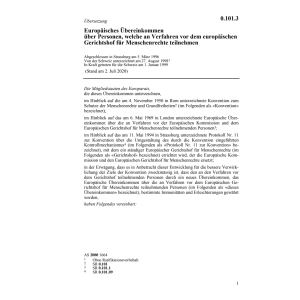 Europ. Übereink. Verfahren Gerichtshof