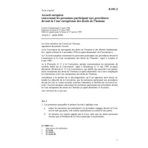 Acc. europ. procédures devant la Cour