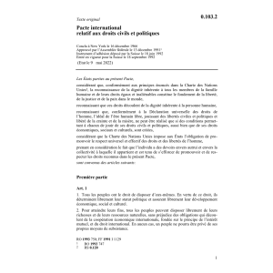 Pacte intern. droits civils & politiques