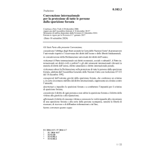 Conv. protez. pers. sparizione forzata
