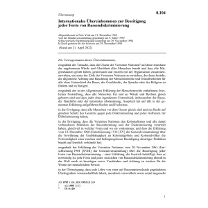 Uebereinkommen Rassendiskriminierung