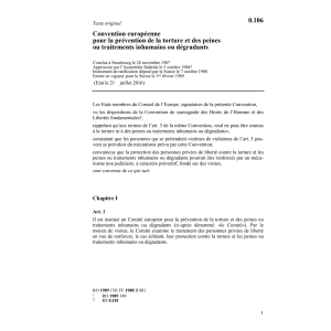 Conv. europ. prévention de la torture