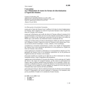 Conv. discrimination des femmes