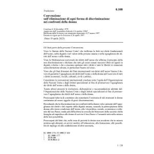 Conv. discriminazione della donne
