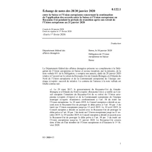Échange notes 28/30 janvier Sui Union eu