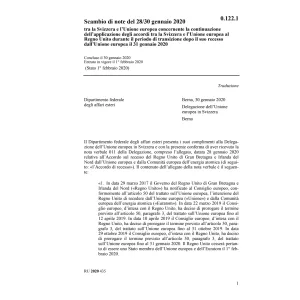 Scambio note 28/30 gennaio Svi Unione eu