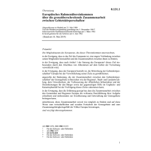 Rahmenübereinkommen Gebietskörperschaft