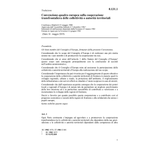 Conv. quadro europea cooperazione