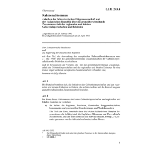 Rahmenabkommen Zusammenarbeit CH-I