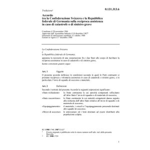Acc. RFG assistenza caso di catastrofe