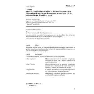 Ac. CH/F assistance en cas catastrophe