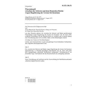 Uebereink. CH-D Regulierung Grenze