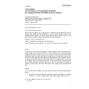 Conv. CH/Baden regolarizzazione confine