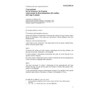 Conv. CH/F determinazione del confine