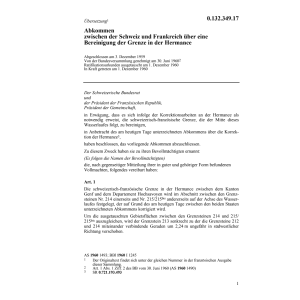 Abk. CH-F Bereinigung Grenze Hermance