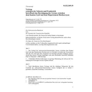 Vertr. CH-F Bereinigung Grenze Kt. Genf
