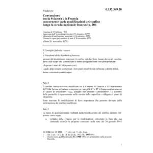 Conv. CH/F modificazioni del confine