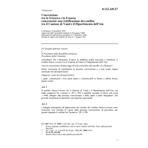 Conv. CH/F rettificazione del confine