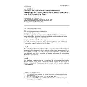 Abk. CH/F Bereinigung Grenze Kt. NE