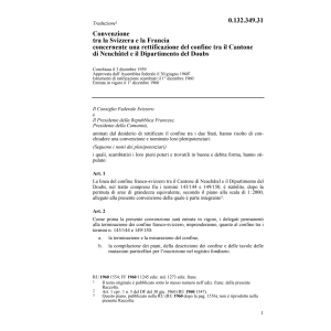 Conv. CH/F rettificazione del confine