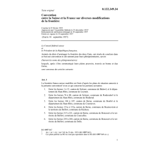 Conv. CH/F modifications frontière