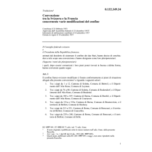 Conv. CH/F modificazioni del confine