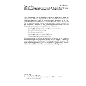 Notenwechsel CH/I Grenze Piz Lad/Run Do