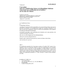Conv. CH/I rectification Ponte-Chiasso