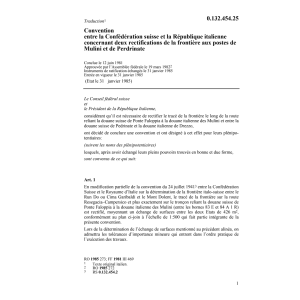 Conv. CH/I rectification Mulini/Pedrin.
