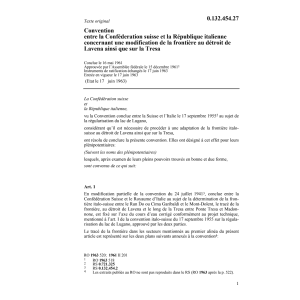 Conv. CH/I modification frontière Lavena