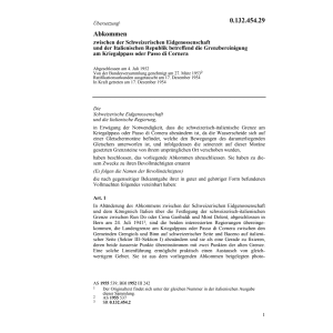 Abk. CH/I Grenzbereinigung Kriegalppass