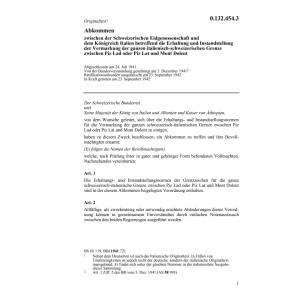 Abk. CH/I Vermarkung Grenze