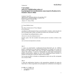 Conv. CH/LI fix. frontière dans le Rhin
