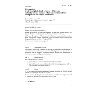 Conv. CH/F militare doppia cittadinanza