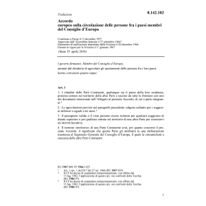 Acc. europ. circolazione delle persone