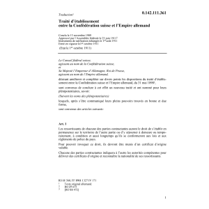 Traité d'établissement Suisse/Allemand