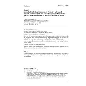 Traité CH/D droits des ressortissants