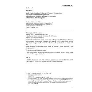 Tratt. CH/D rapporti giuridici cittadini
