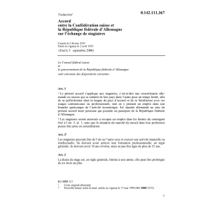 Ac. CH/D échange de stagiaires