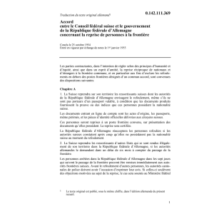 Ac. CH/D reprise de personnes frontière