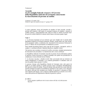 Acc. CH/D riaccettazione persone confine