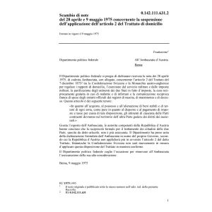 Scambio note sospensione dell'art. 2