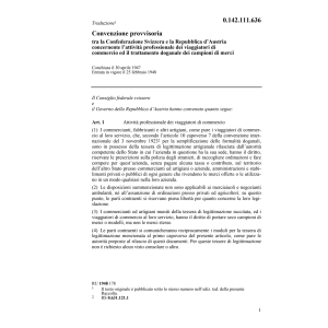 Conv. CH/A attività profess. viaggiatori
