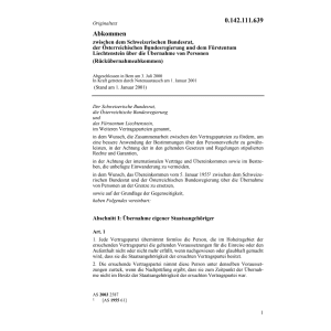Uebereink. CH/A Uebernahme Personen